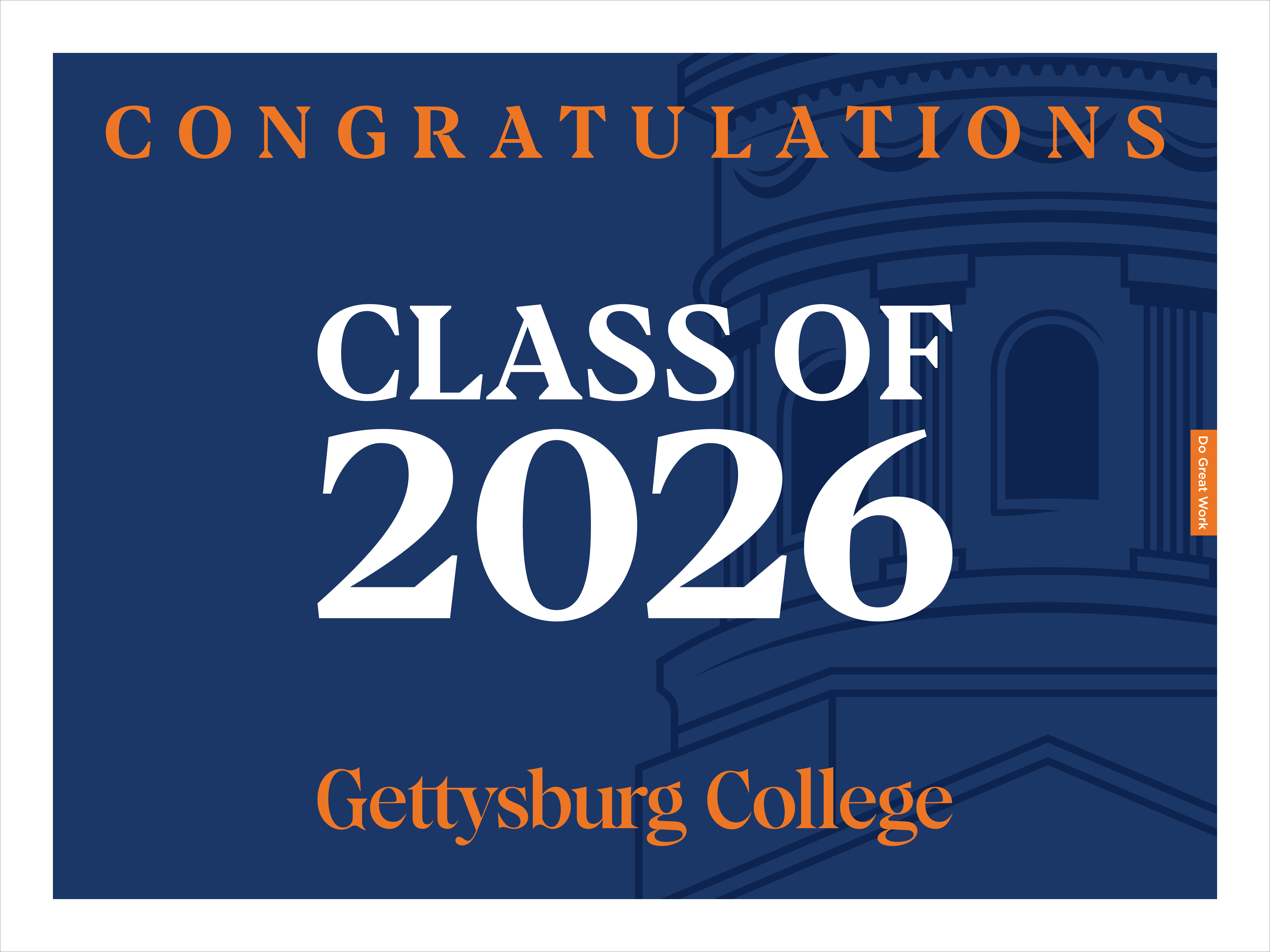 Class of 2026 24x18 blue sign