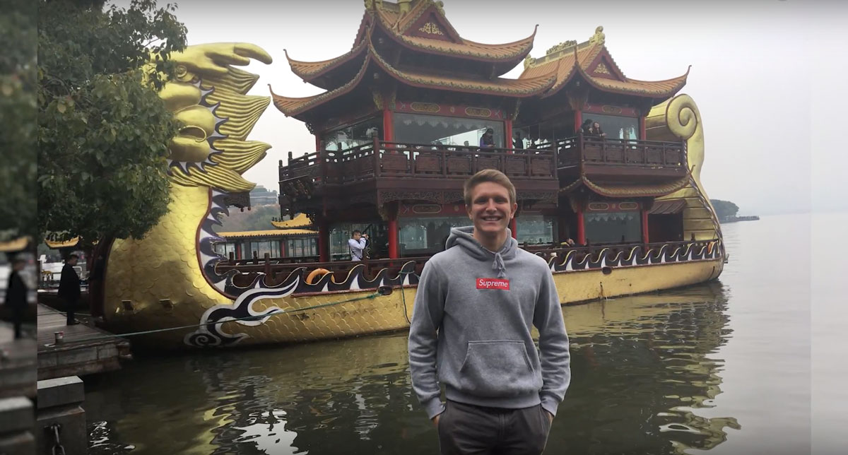 Tyler Mann &rsquo;20 in Shanghai, China