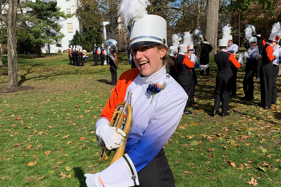 Alexa Secrest at Bullets Marching Band