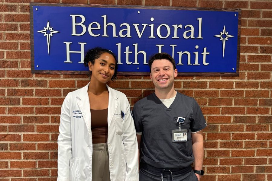 Norhan Gomaa ’21 and Dave Gilmore ’14