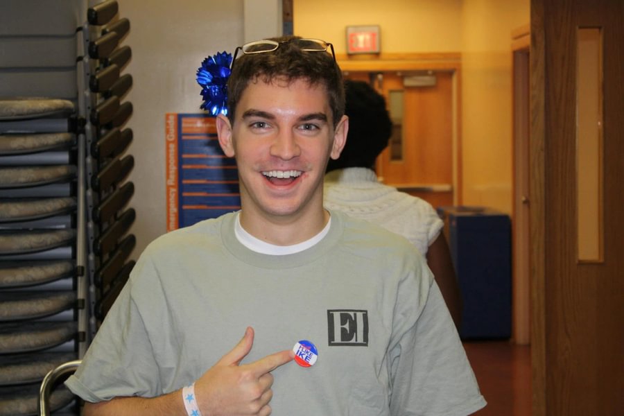 Ryan Bonner &rsquo;14 celebrates the presidency of Dwight D. Eisenhower during a 2014 Eisenhower Institute event.