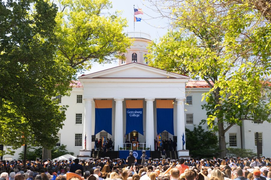 Family and friends at Gettysburg College Commencement Ceremony.