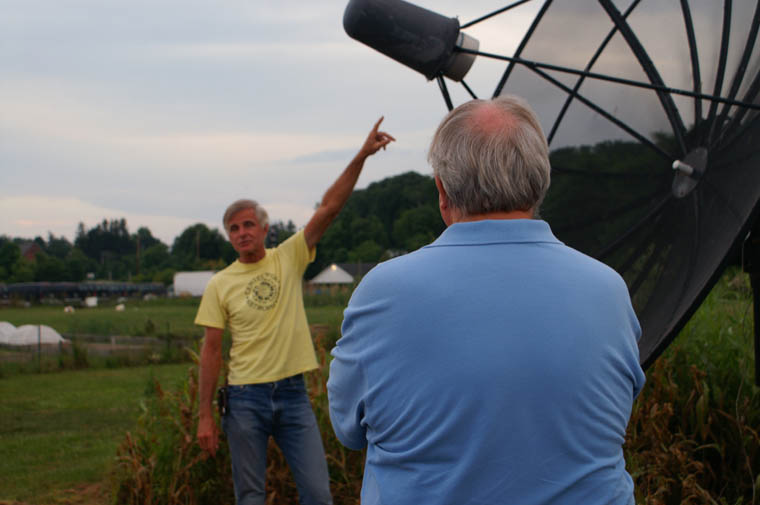 Showing the Radio Telescope